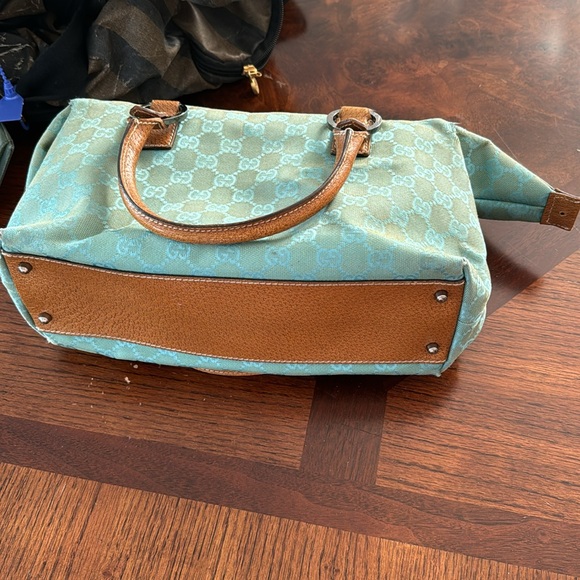 Gucci Blue Bag with Durable Canvas Material and Stylish Leather Handles - Picture 8 of 17